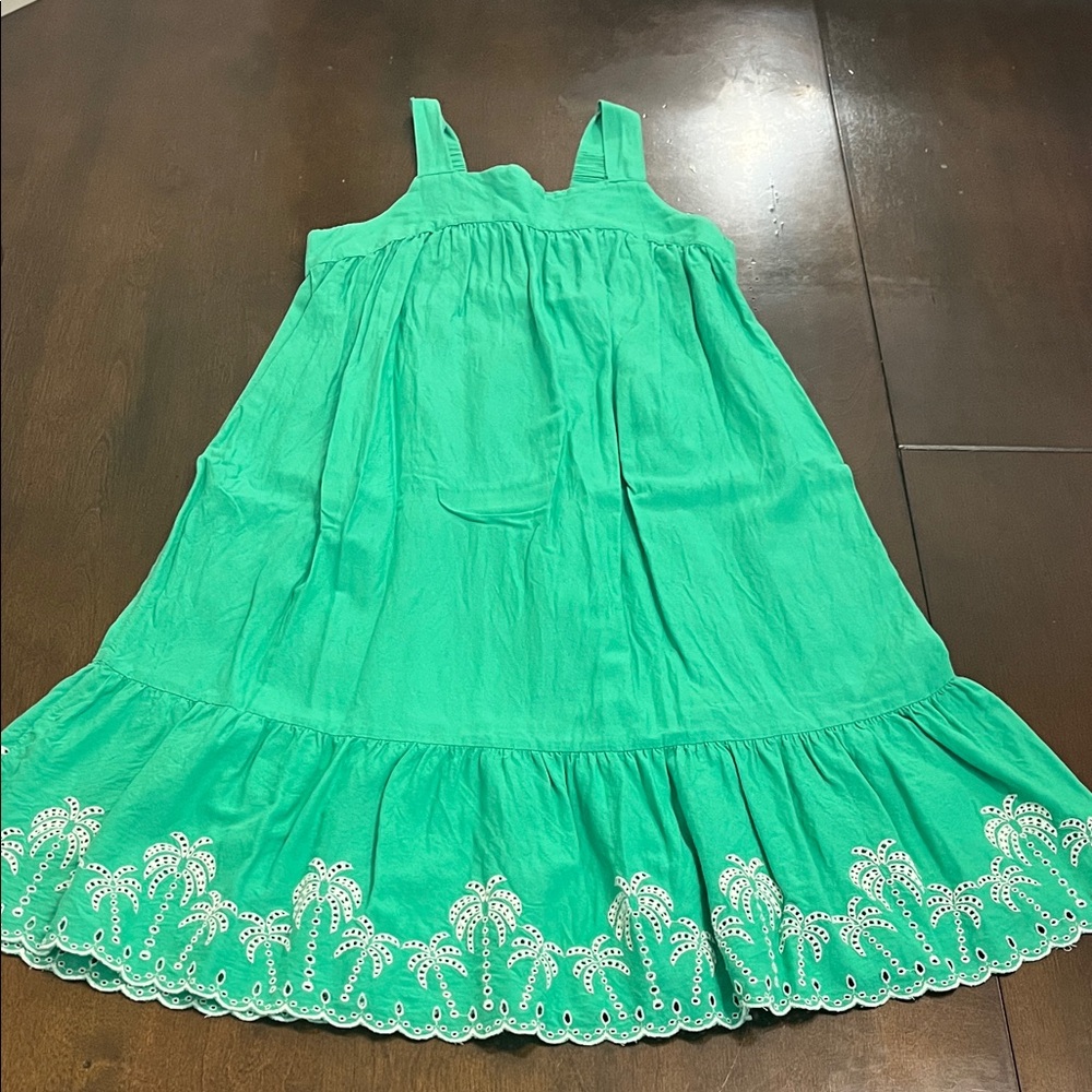 Old Navy Teal Kids Dress with Embroidered Hem